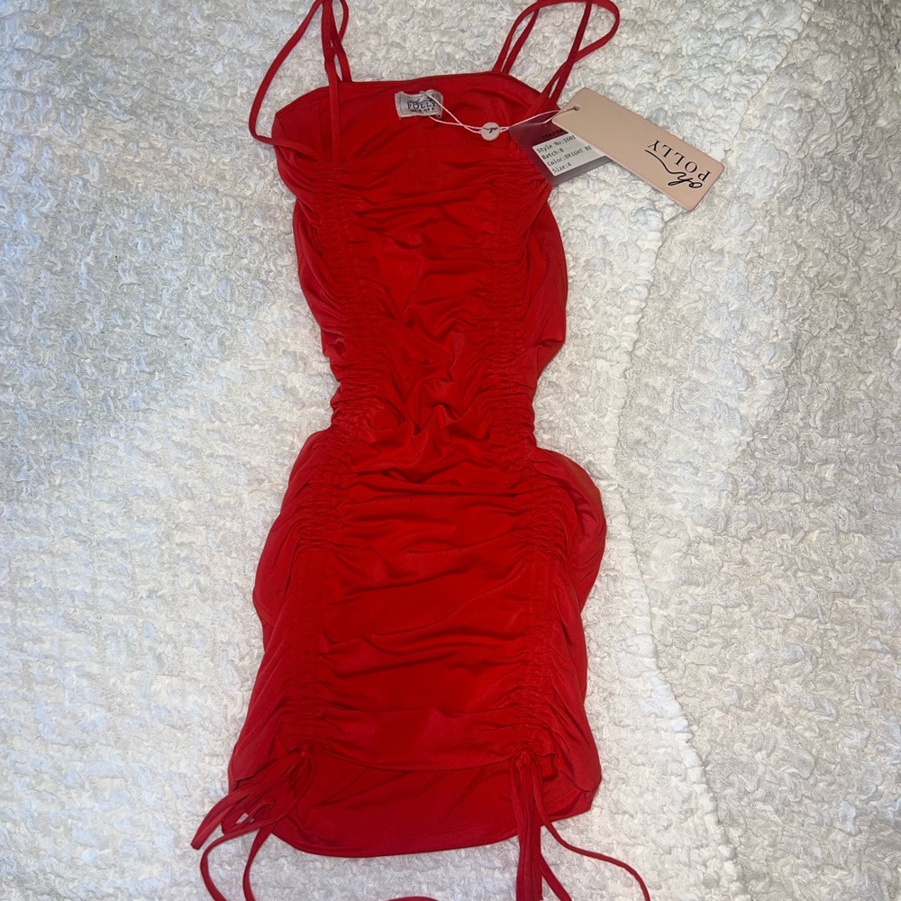 Red cocktail dress